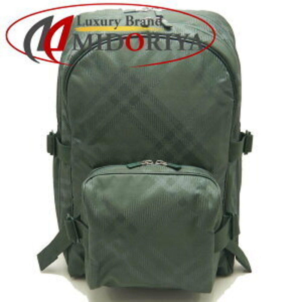 Burberry Backpack Check Jacquard Nylon Vine